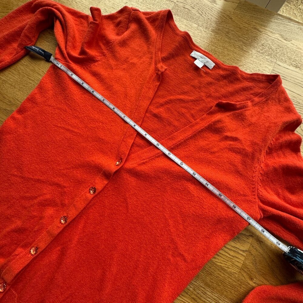 New York & Company Orange Rhinestone Cardigan Sweater Size XS - Picture 8 of 9